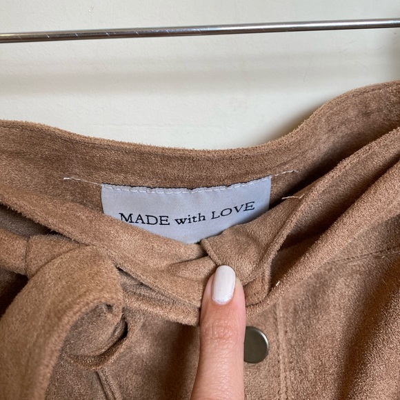 Brown velvet mini skirt - Picture 3 of 3